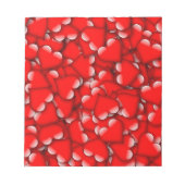 Sweet Romantic Valentijn Love Hearts Red Notitieblok (Voorkant)