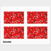 Sweet Romantic Valentijn Love Hearts Red Rechthoekige Sticker (Vel)