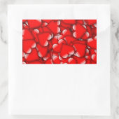 Sweet Romantic Valentijn Love Hearts Red Rechthoekige Sticker (Tas)