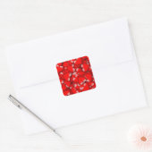 Sweet Romantic Valentijn Love Hearts Red Vierkante Sticker (Envelop)