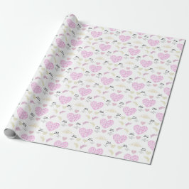 Sweet romantic valentine heart cadeaupapier