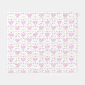 Sweet romantic valentine heart fleece deken (Voorkant (Horizontaal))