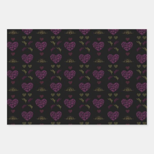 Sweet romantic valentine heart inpakpapier vel (Voorkant 2)