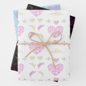 Sweet romantic valentine heart inpakpapier vel (In situ)