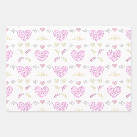 Sweet romantic valentine heart inpakpapier vel (Voorkant)