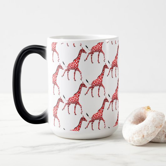 Sweet Romantische Giraffes Magische Mok (Met donut)