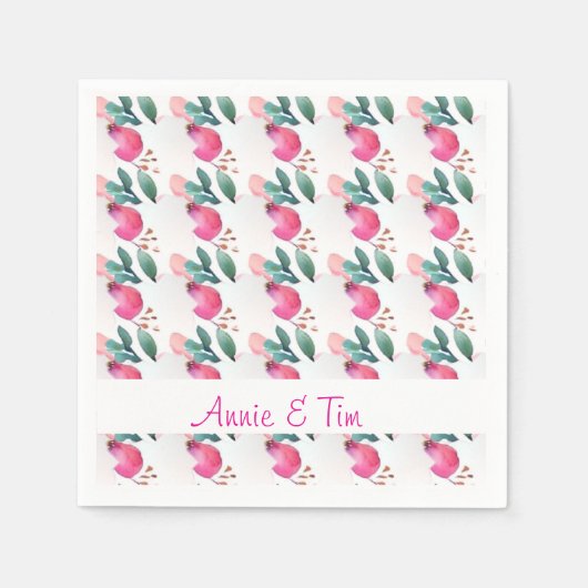 Sweet roos bud art servet (Voorkant)