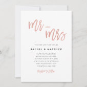 Sweet Roos Gold Fairytale Mr & Mrs Wedding Invite Kaart (Voorkant)