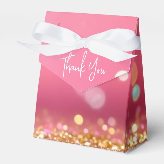 Sweet Roos Gold Glitter Glam Bedankt Favor Box Bedankdoosjes (Voorkant Zijde)