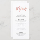 Sweet Roos Gold Modern Princess Wedding Menu (Voorkant / Achterkant)