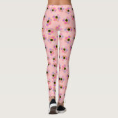 Sweet Roos Pink Honey Kleurenpatroon Leggings (Achterkant)