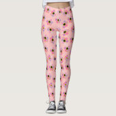 Sweet Roos Pink Honey Kleurenpatroon Leggings (Voorkant)