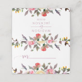 Sweet Roos Waterverf Bloemen Bruiloft Naam Zitplaa Plaatskaartje (Buitenkant ongevouwen)