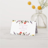 Sweet Roos Waterverf Bloemen Bruiloft Naam Zitplaa Plaatskaartje (Achterkant)