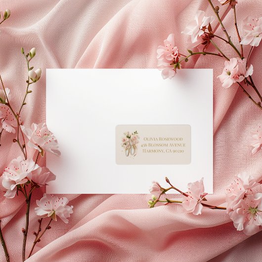 Sweet Rosé Ballet Soirée, op maat Etiket