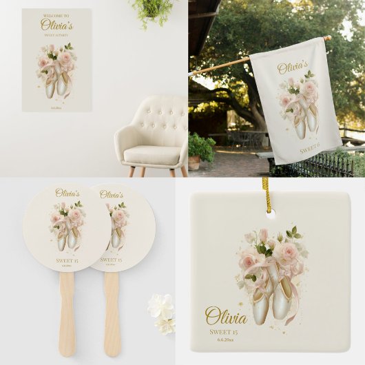 Sweet Rosé Ballet Soirée, op maat Keramisch Ornament