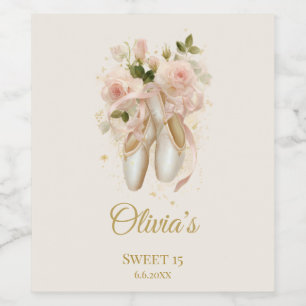 Sweet Rosé Ballet Soirée, op maat Wijn Etiket
