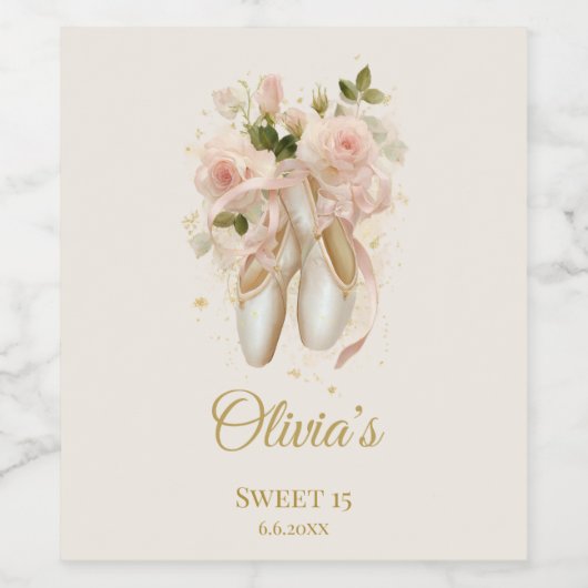 Sweet Rosé Ballet Soirée, op maat Wijn Etiket (Enkel label)
