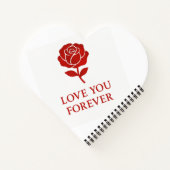 Sweet Rose Forever Message Valentine Cute Notitieboek (Achterkant)