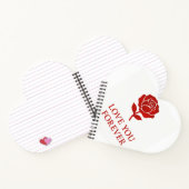 Sweet Rose Forever Message Valentine Cute Notitieboek (Binnen)