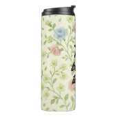 Sweet Roses & Clover Seamless Pattern - Gentle Flo Thermosbeker (Gedraaid links)