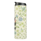 Sweet Roses & Clover Seamless Pattern - Gentle Flo Thermosbeker (Geroteerd rechts)