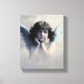 Sweet Rosy Cheeked Angel in Clouds Canvas Afdruk (Voorkant)