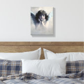 Sweet Rosy Cheeked Angel in Clouds Canvas Afdruk (Insitu (Slaapkamer))