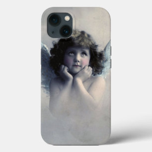 Sweet Rosy Cheeked Angel in Clouds iPhone 13 Hoesje