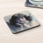 Sweet Rosy Cheeked  Angel in Clouds Onderzetter (Linkerzijde)