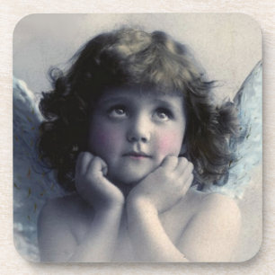 Sweet Rosy Cheeked  Angel in Clouds Onderzetter