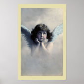 Sweet Rosy Cheeked Angel in Clouds Poster (Voorkant)