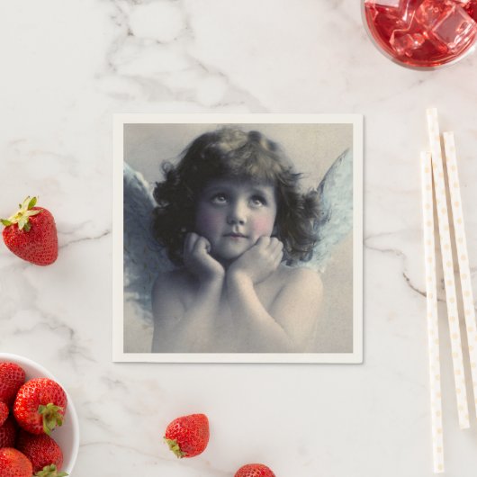 Sweet Rosy Cheeked  Angel in Clouds Servetten (Insitu)