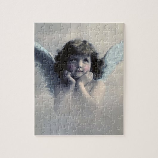 Sweet Rosy Cheeked  Angel in de wolken Legpuzzel (Verticaal)