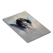 Sweet Rosy Cheeked Angel in de wolken Notitieboek (Rechterzijde)