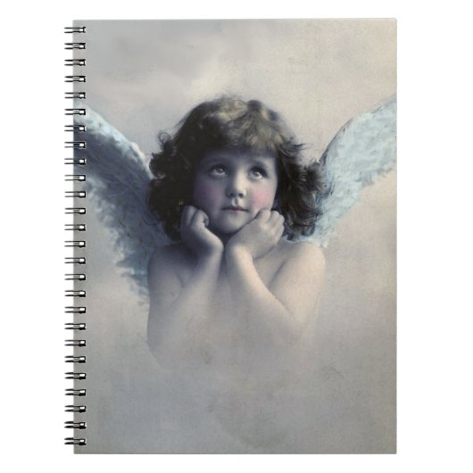 Sweet Rosy Cheeked Angel in de wolken Notitieboek (Voorkant)