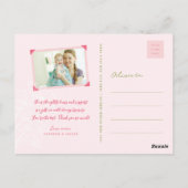 Sweet Roze Dandelions Flower Whimsical Bedankt Briefkaart (Achterkant)