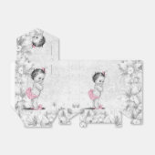 Sweet Roze en Grijs Baby shower Favor Boxes Bedankdoosjes (Uitgevouwen)