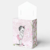 Sweet Roze en Groen Baby shower Favor Boxes Bedankdoosjes (Geopend)