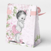Sweet Roze en Groen Baby shower Favor Boxes Bedankdoosjes (Achterkant)
