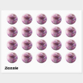 'Sweet" Roze gematteerde cupcake met roze suiker Ronde Sticker (Vel)