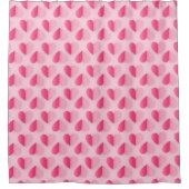 Sweet roze harten Hot Pink Pattern Girly Douchegordijn (Voorkant)