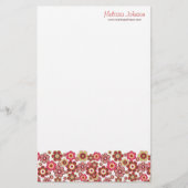 Sweet roze Snoep Daisies Flowers Girly Pattern Fun Briefpapier (Voorkant)