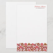 Sweet roze Snoep Daisies Flowers Girly Pattern Fun Briefpapier (Voorkant / Achterkant)