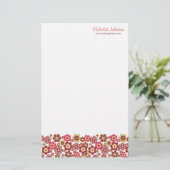 Sweet roze Snoep Daisies Flowers Girly Pattern Fun Briefpapier (Staand voorkant)