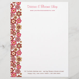 Sweet roze Snoep Daisies Flowers Girly Pattern Fun Persoonlijk Briefhoofd