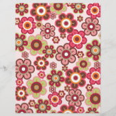 Sweet roze Snoep Daisies Flowers Girly Pattern Fun Persoonlijk Briefhoofd (Achterkant)