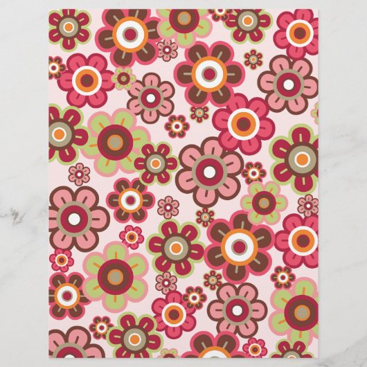 Sweet roze Snoep Daisies Flowers Girly Pattern Fun Persoonlijk Briefhoofd (Achterkant)