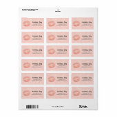 Sweet, Roze Sparkly Kiss Etiket (Full Sheet)