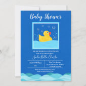 Sweet Rubber Ducky Bubbles Baby shower Kaart (Voorkant)